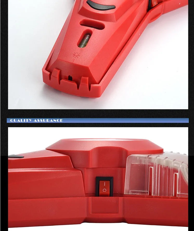 Red portable infrared laser level for woodworking and decoration levelling with punching function.