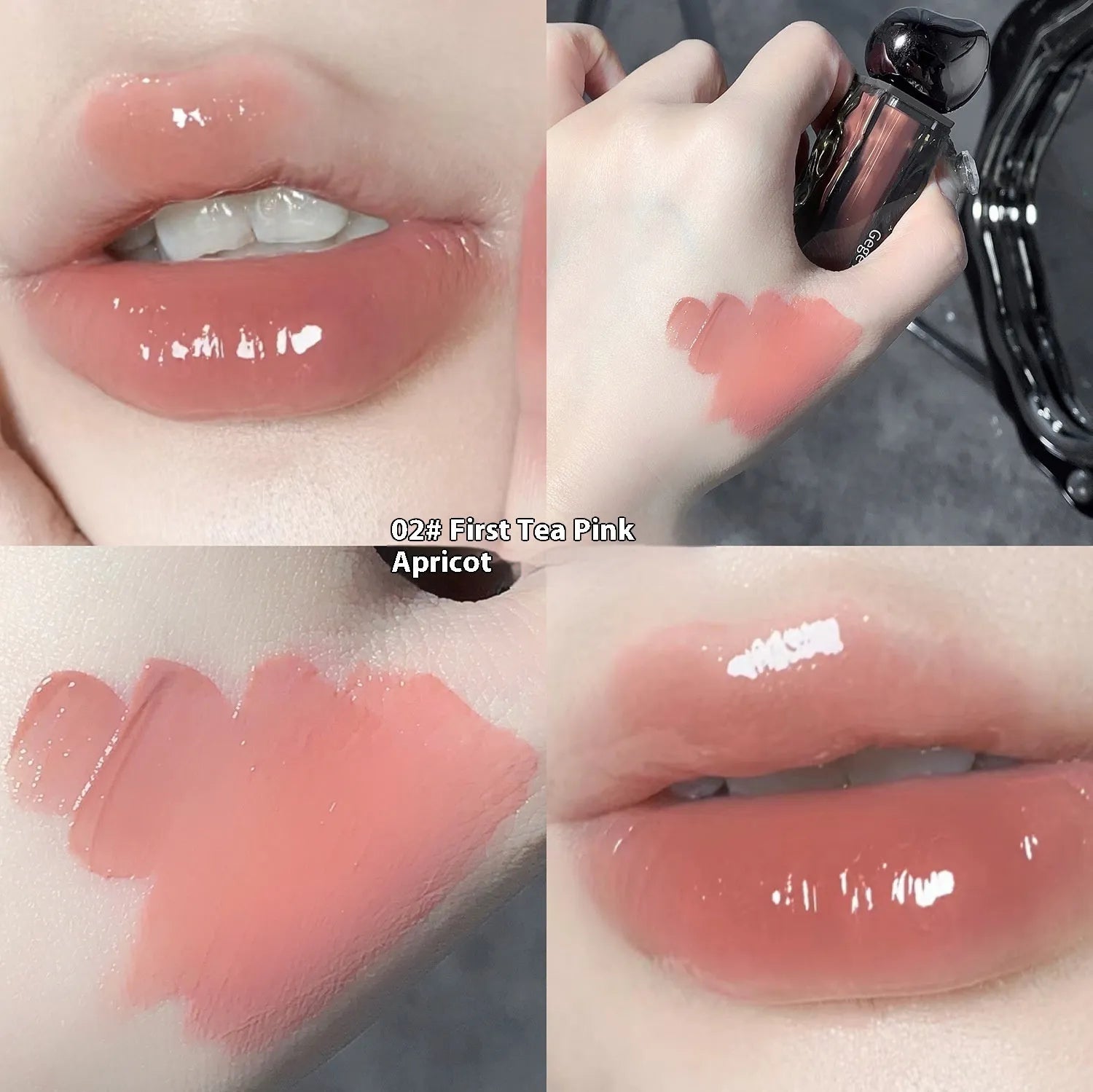 Glacier Lava Lip Lacquer in water-light mirror formula with seven shade options 01-07