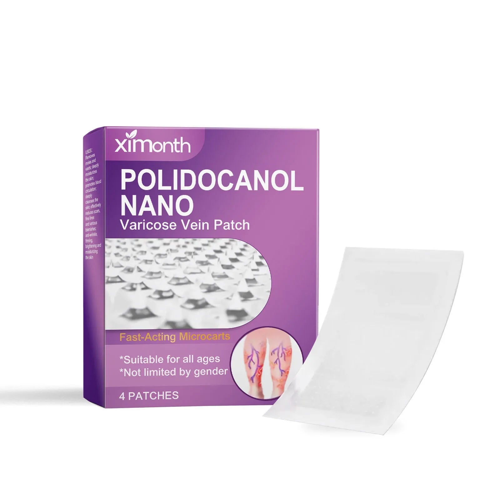 Pack of four legs nursing micro needle adhesive bandages with moxa and ginger extracts