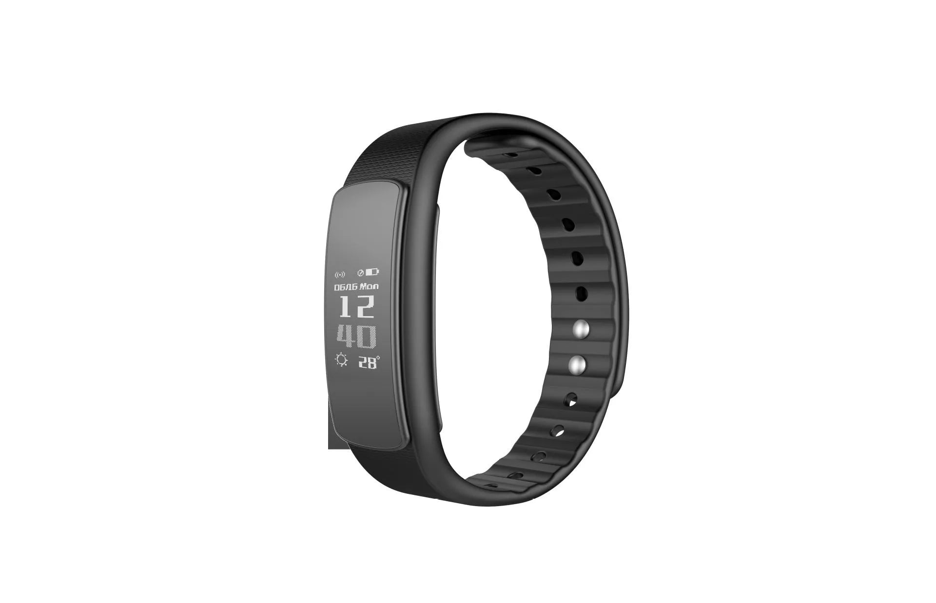 I6 smart sports bracelet in black or green with 0.96-inch touch screen display