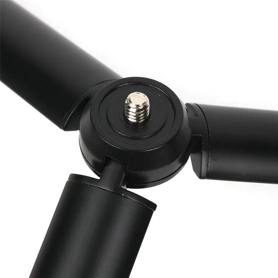Black aluminium mobile phone tripod handheld stabilizer with PTZ head for smartphones