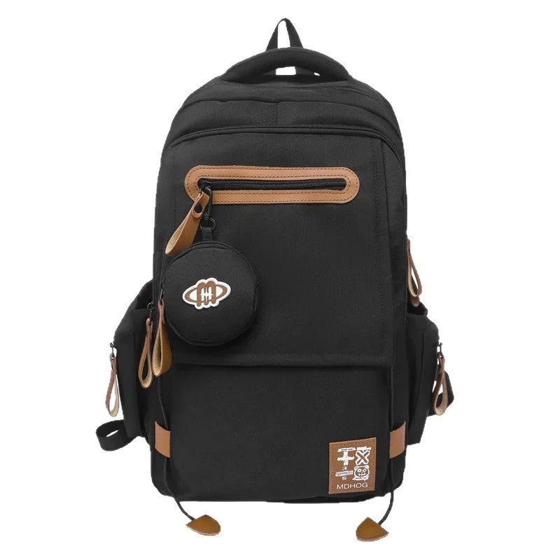 Waterproof nylon travel backpack with contrast stitching in five colour options