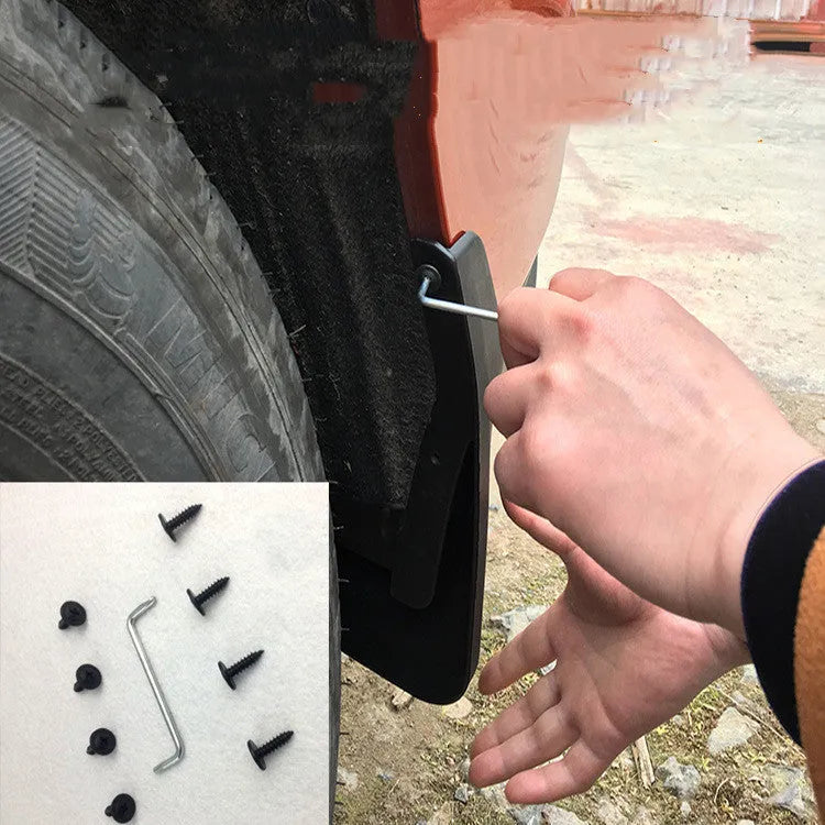 Black stainless steel car mudguard set of four for special car models, compatible with Apple Rimachi Junyi.