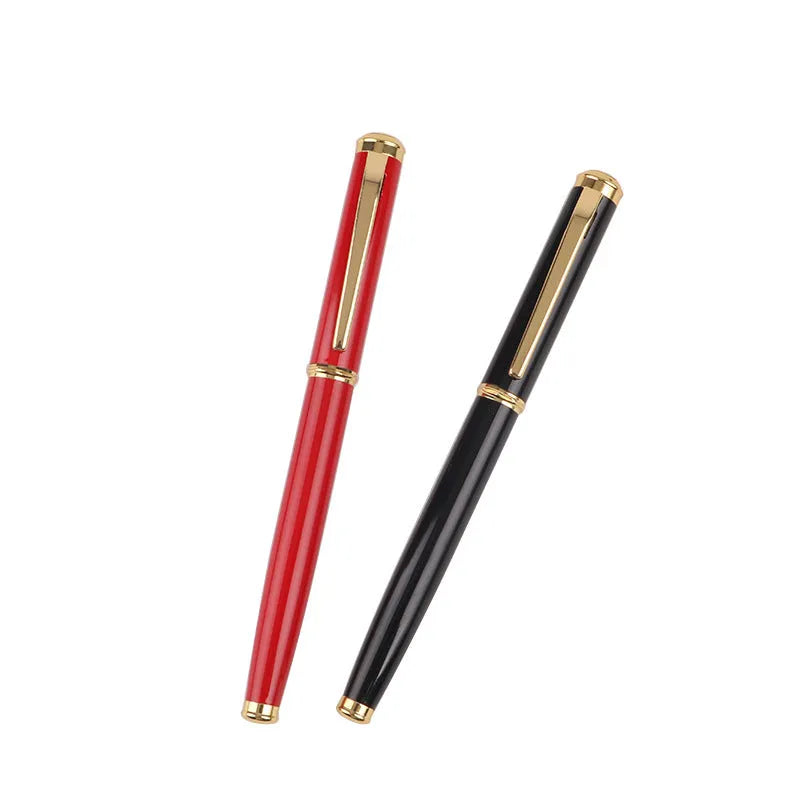 Metal ballpoint pen with 0.5mm stainless steel nib in black or red colour