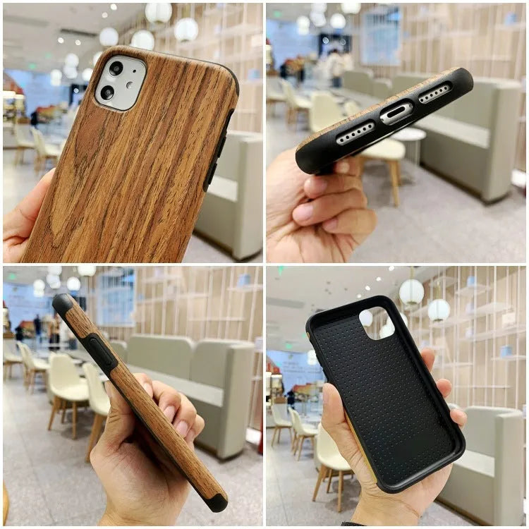 Wooden mobile phone back cover case for iPhone in natural wood finishes
