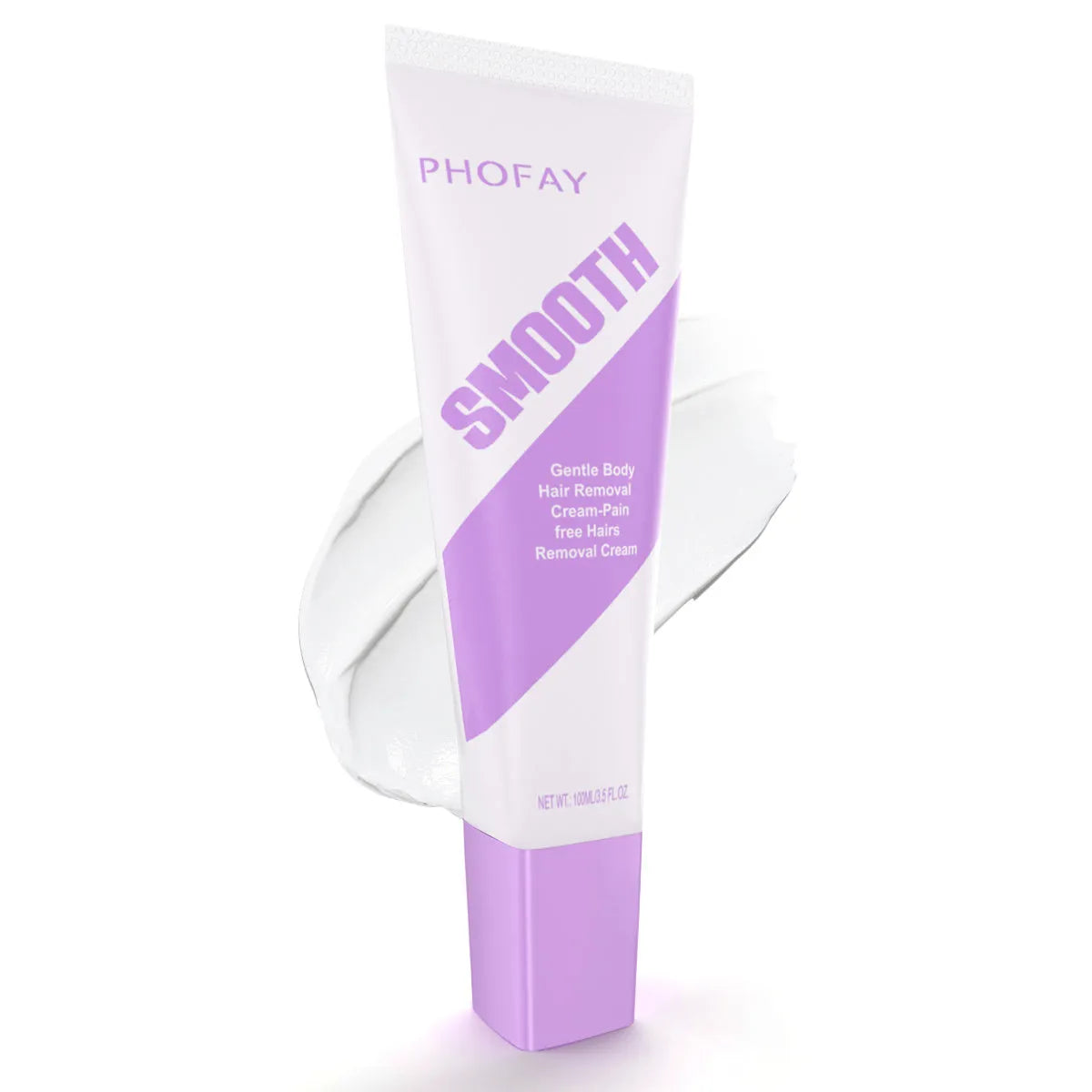 PHOFAY Pain Free Hair Removal Cream tube with applicator scraper for gentle hair removal