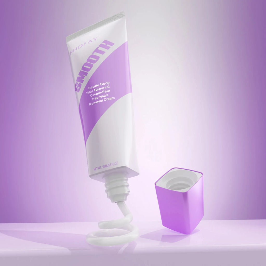 PHOFAY Pain Free Hair Removal Cream tube with applicator scraper for gentle hair removal