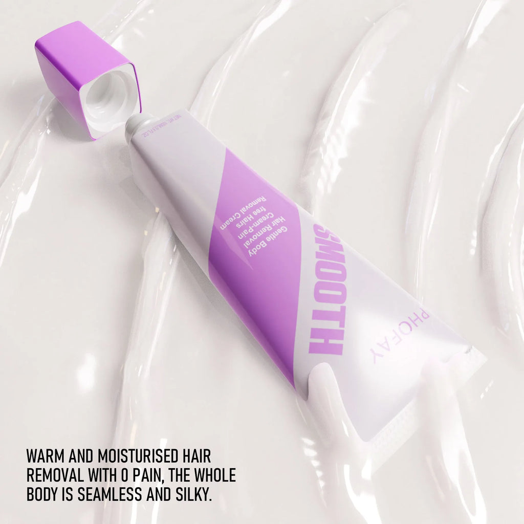 PHOFAY Pain Free Hair Removal Cream tube with applicator scraper for gentle hair removal