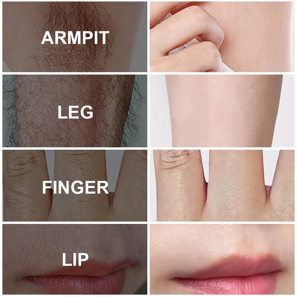 PHOFAY Pain Free Hair Removal Cream tube with applicator scraper for gentle hair removal