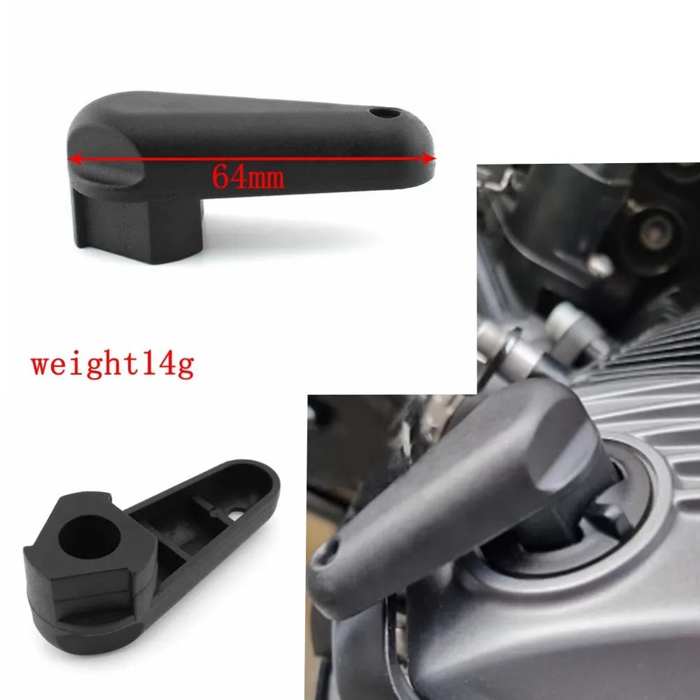Black nylon quick release wrench for BMW motorcycle engine oil cap