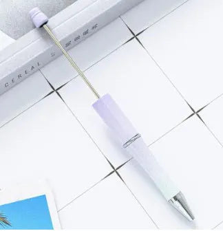 Creative plastic beaded ballpoint pen with spinning chain in multiple colour options