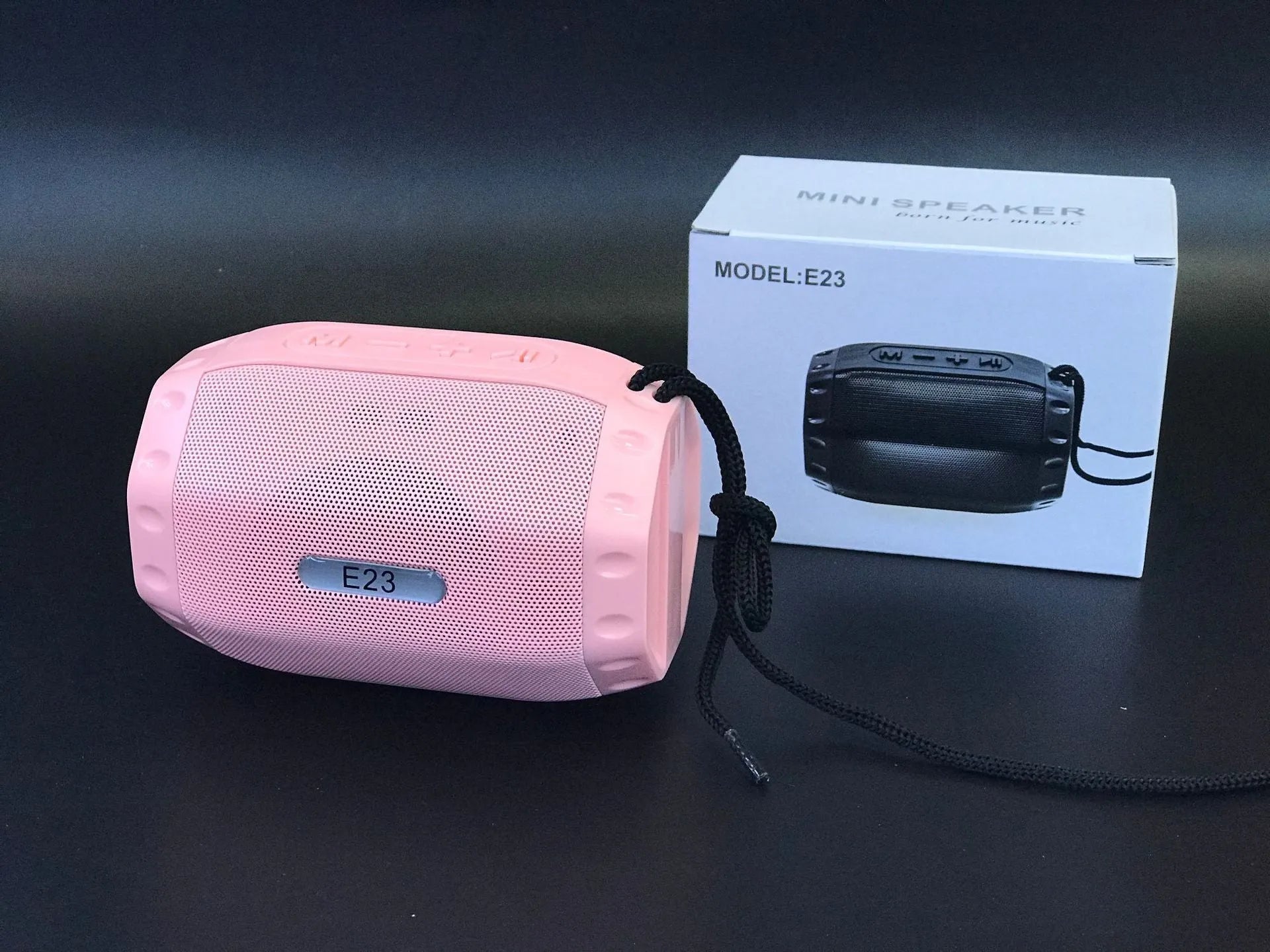 Small rectangular wireless USB Bluetooth speaker in black, blue, pink, or purple colour