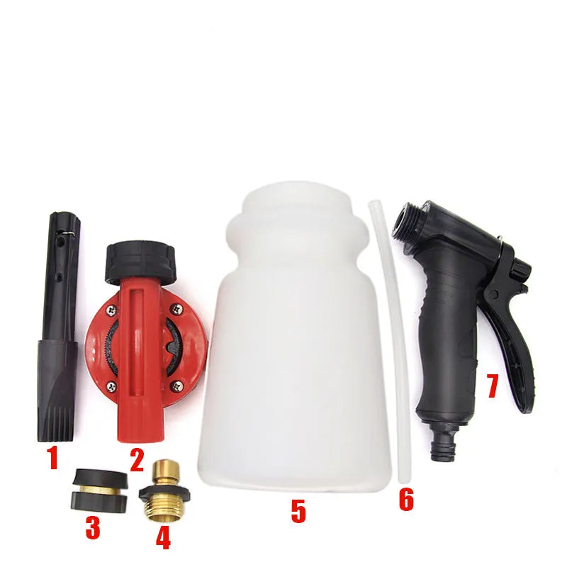 Handheld foam pot high pressure water gun sprayer for garden use