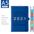Daily plan self-discipline clocking table notebook with imitation leather cover in five colours