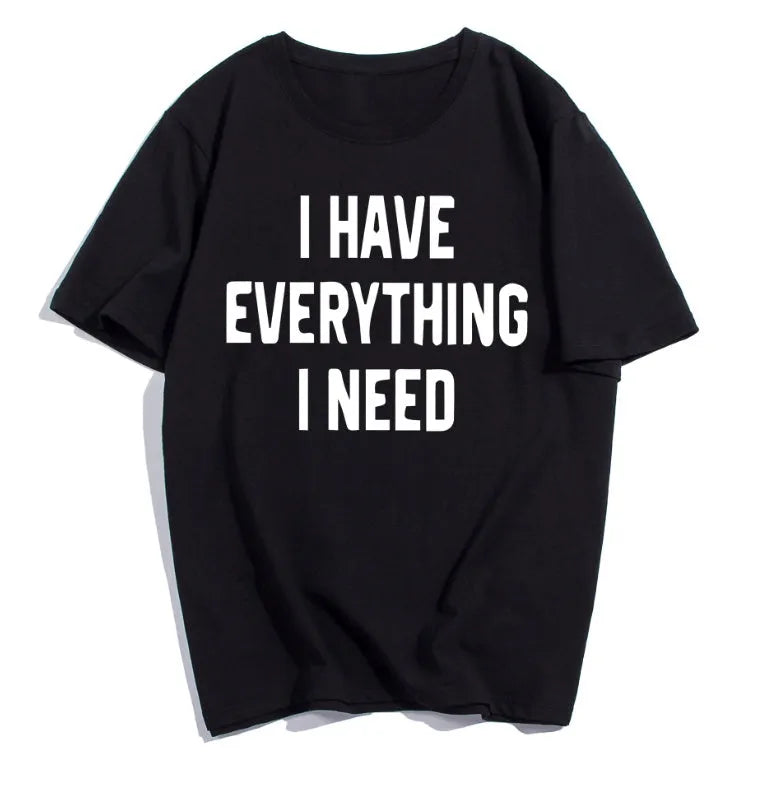 Matching couple cotton T-shirts in black and white with love proclamation text for Valentine's Day casual wear Asian sizes