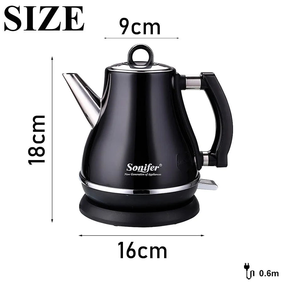 Son-mother ceramic teapot set with stainless steel construction in retro literary design