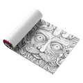 Acid tour coloured painting book showing landscape format with 200mm length measurement