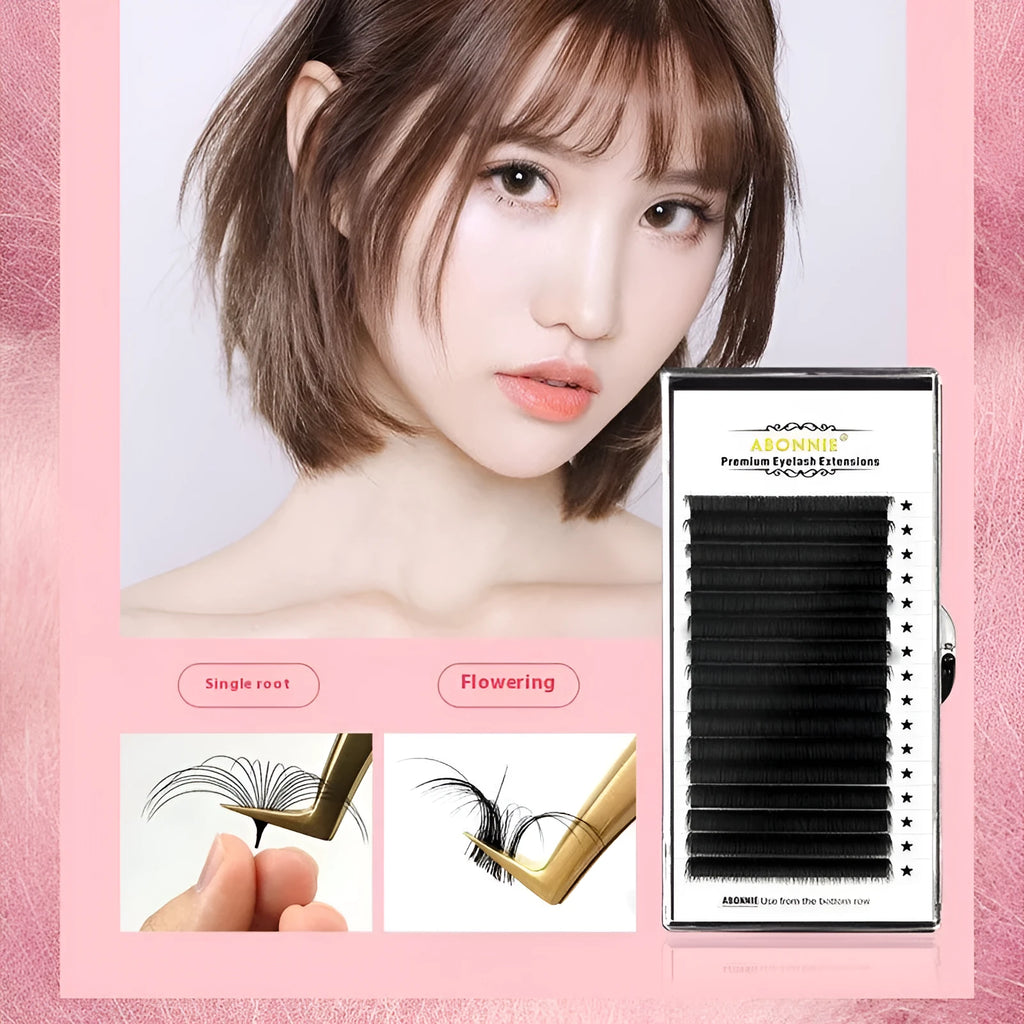 16-row dense false eyelashes with mink hair material in various lengths from 8mm to 18mm