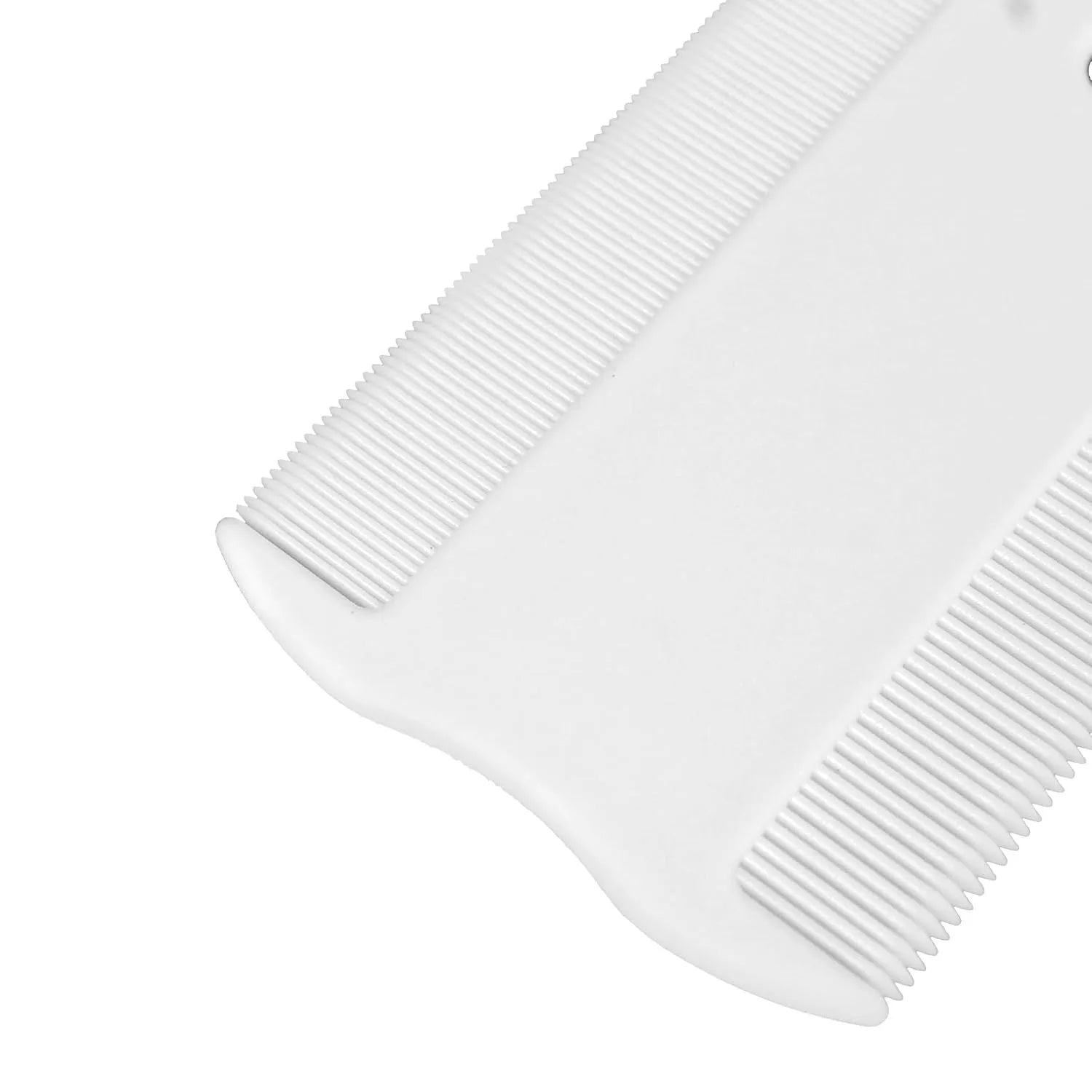 Double-sided flea comb for pets with fine teeth, 0.85cm wide plastic grooming tool