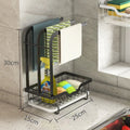 Foldable plastic kitchen rack for rag drainage in new Chinese style design
