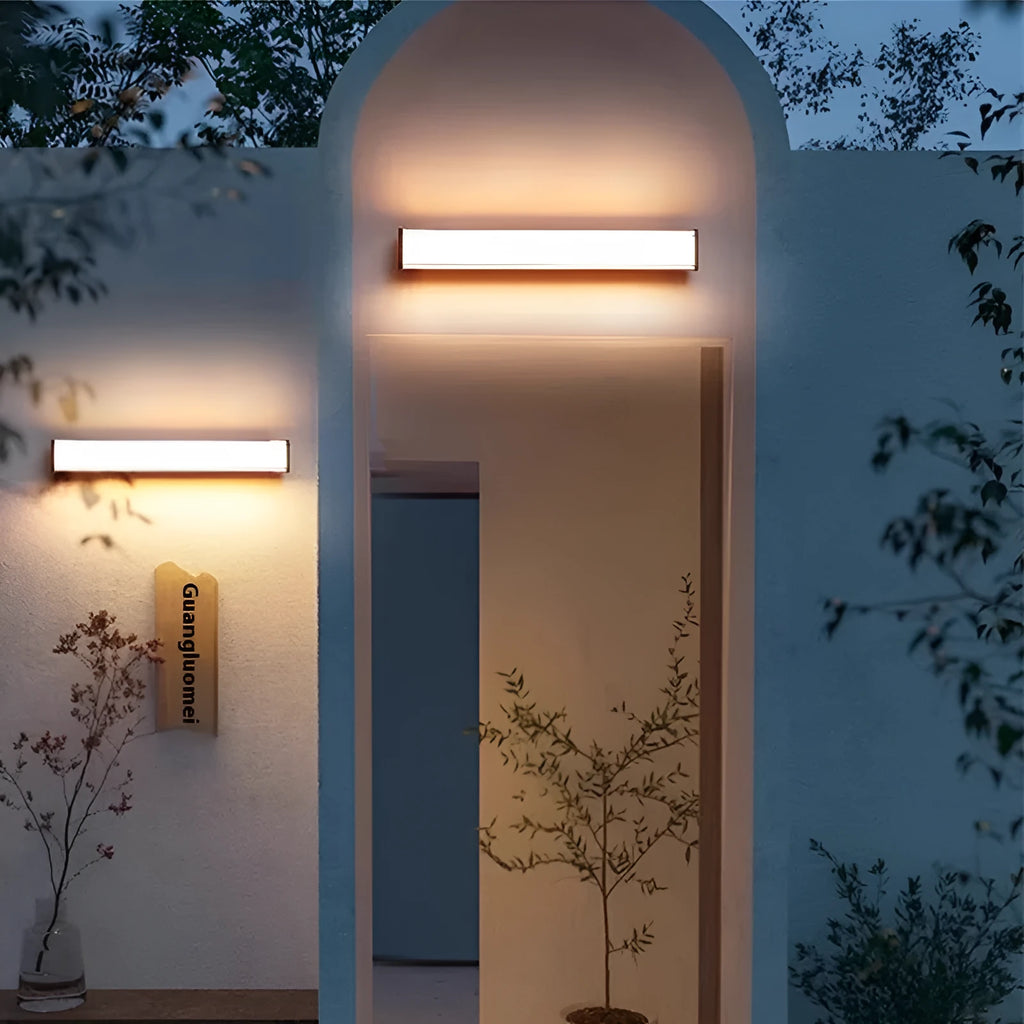 Modern outdoor wall lamp for villa hotel courtyard entrance lighting available in five sizes