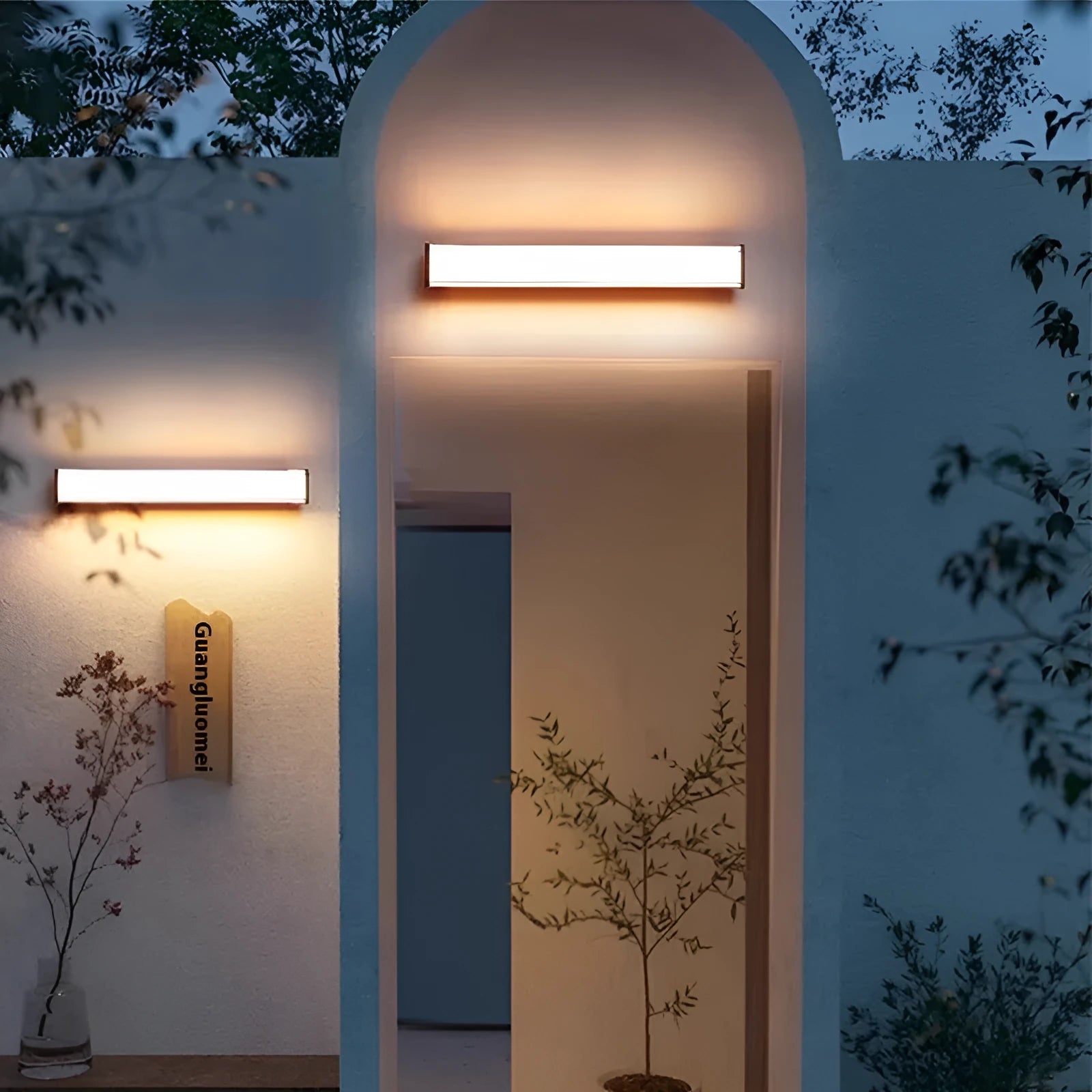 Modern outdoor wall lamp for villa hotel courtyard entrance lighting available in five sizes