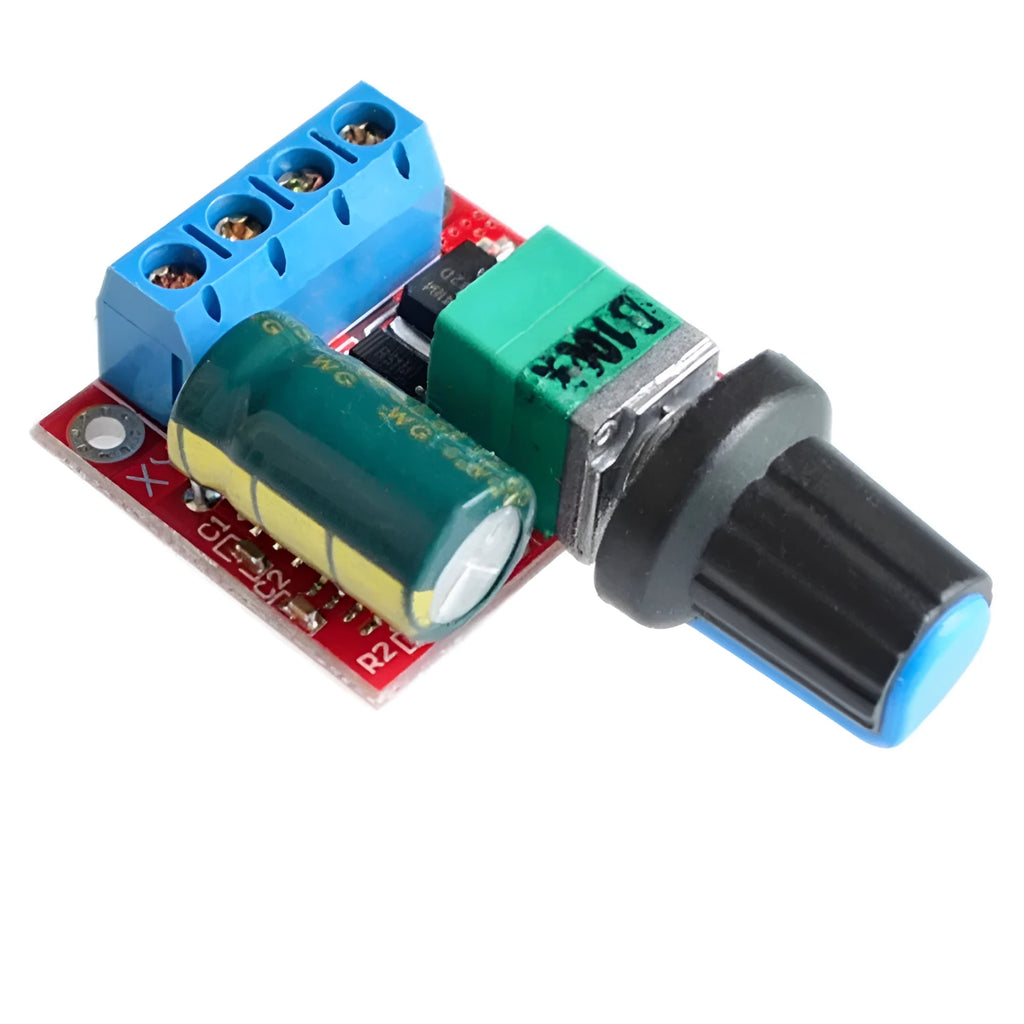 PWM DC motor speed governor unit with potentiometer knob for 5V to 35V control