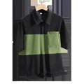 Men's Ice Silk quick-drying polo shirt in khaki, short sleeves, summer casual top