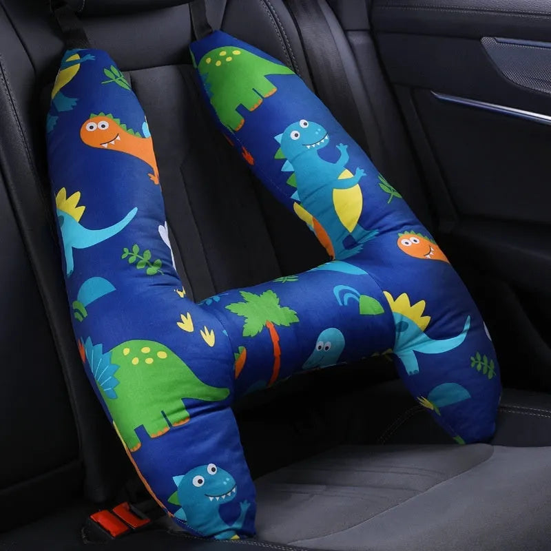 55x70cm car sleeping pillow with printed pattern on pearl cotton fill