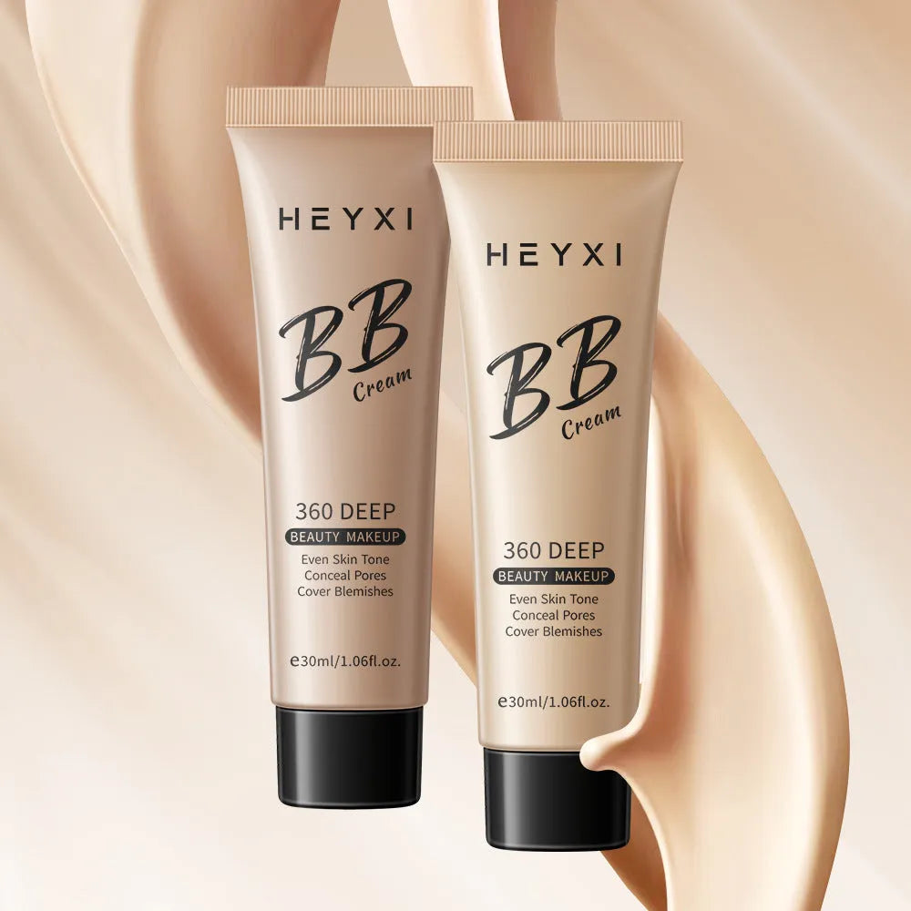 Waterproof BB cream in four shades 01, 02, 03, 04 with sweat-proof properties
