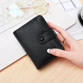 Ladies' short wallet with lychee pattern in beige, pink, black, or red colours