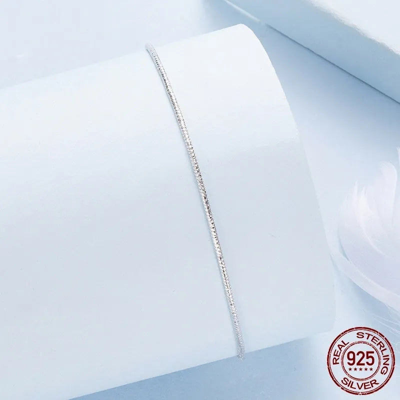 S925 sterling silver snake bones chain bracelet for women with electroplated BSB226 finish and bone-shaped links