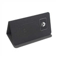 Grey folding cloth wireless charging mouse pad with luminous display and separate Bluetooth mouse