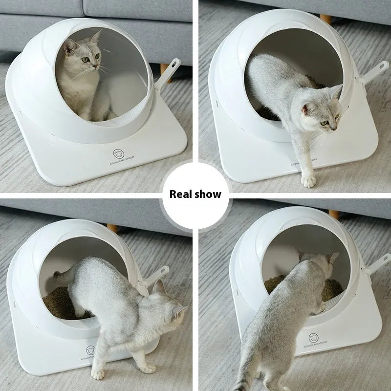 Large enclosed cat litter box in Ariston colour with deodorant system