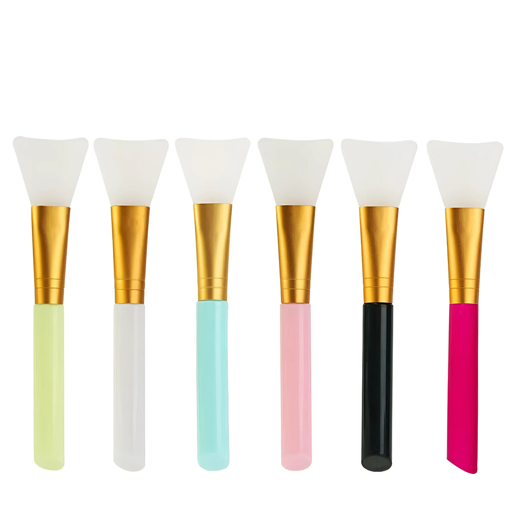 Silicone face and body mask applicator tool in multiple colours for applying clay, mud and skincare products