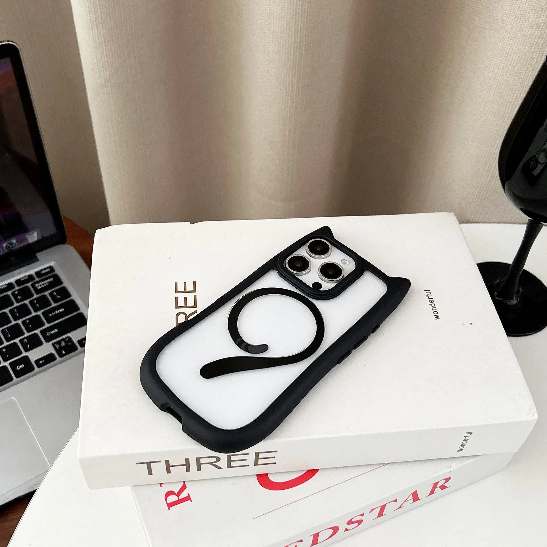 Transparent acrylic TPU phone case with magnetic suction for IPhone 17 series devices