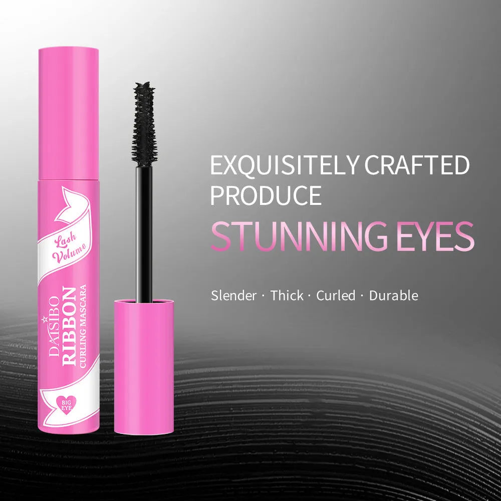 Pink long thick curling non-smudge mascara 10ml for neutral skin types