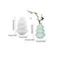 Three layer circle vase ornament silicone mould in irregular shape, shown in large and small size options.