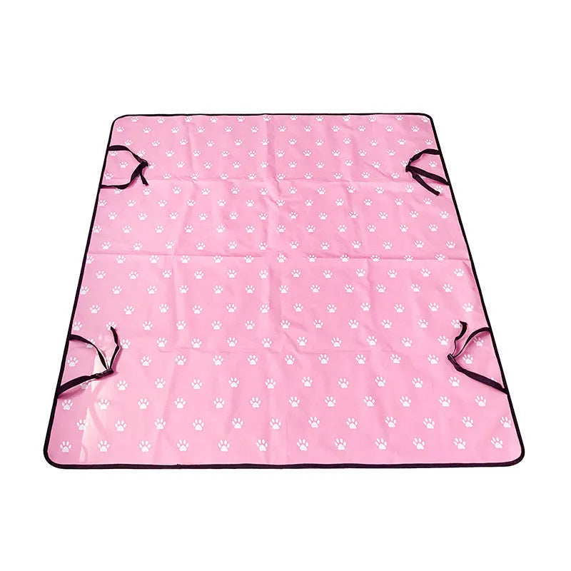 Car pet mat rear seat protector for dogs with water resistant cloth material