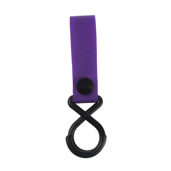 Nylon luggage velcro hook in assorted colours on white background with independent OPP packaging.