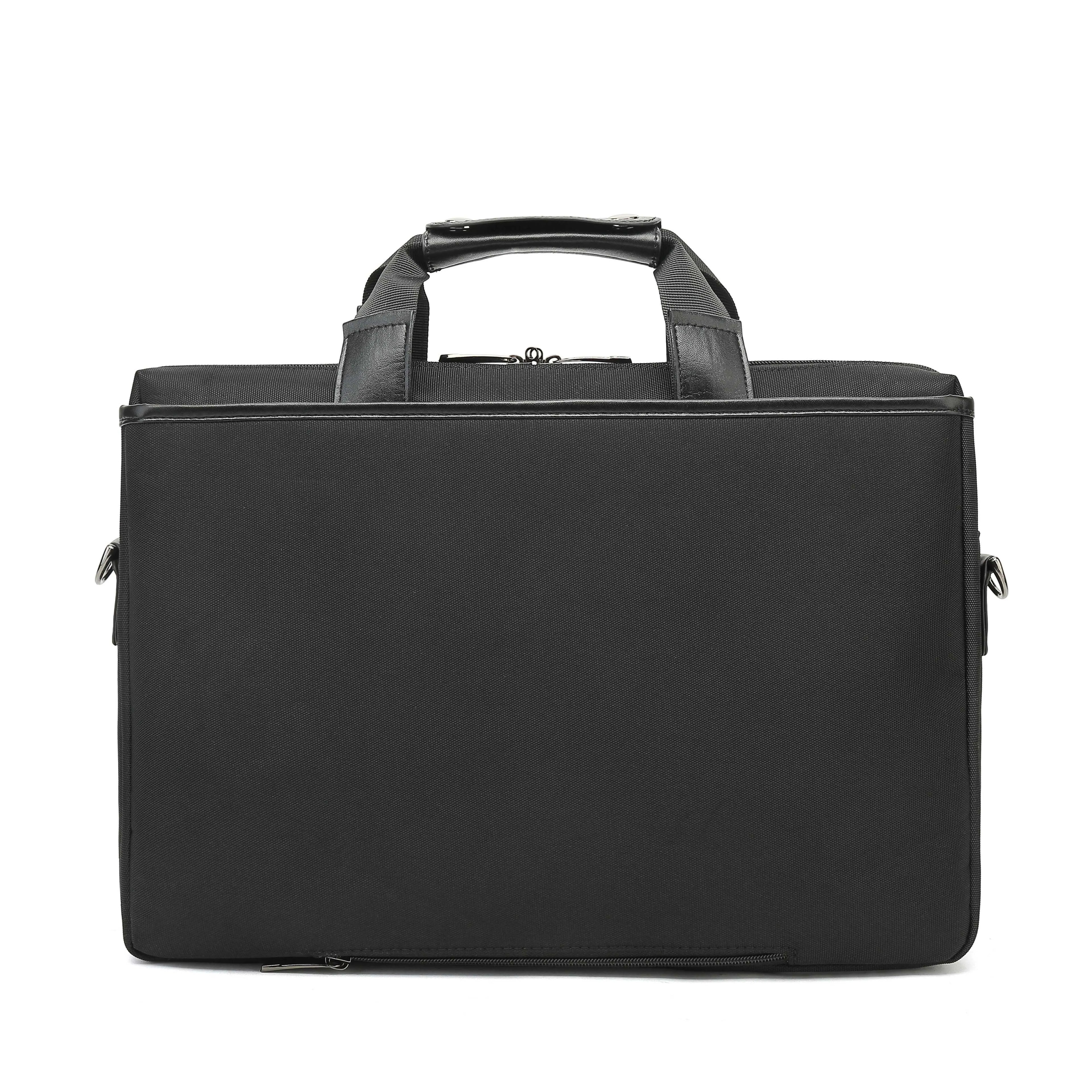 Black single-shoulder laptop backpack 15 inch Oxford cloth with soft handle for business use
