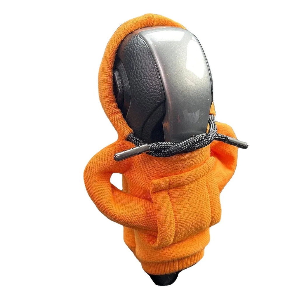 Cloth gear shift knob hoodie cover in various colours for manual and automatic cars