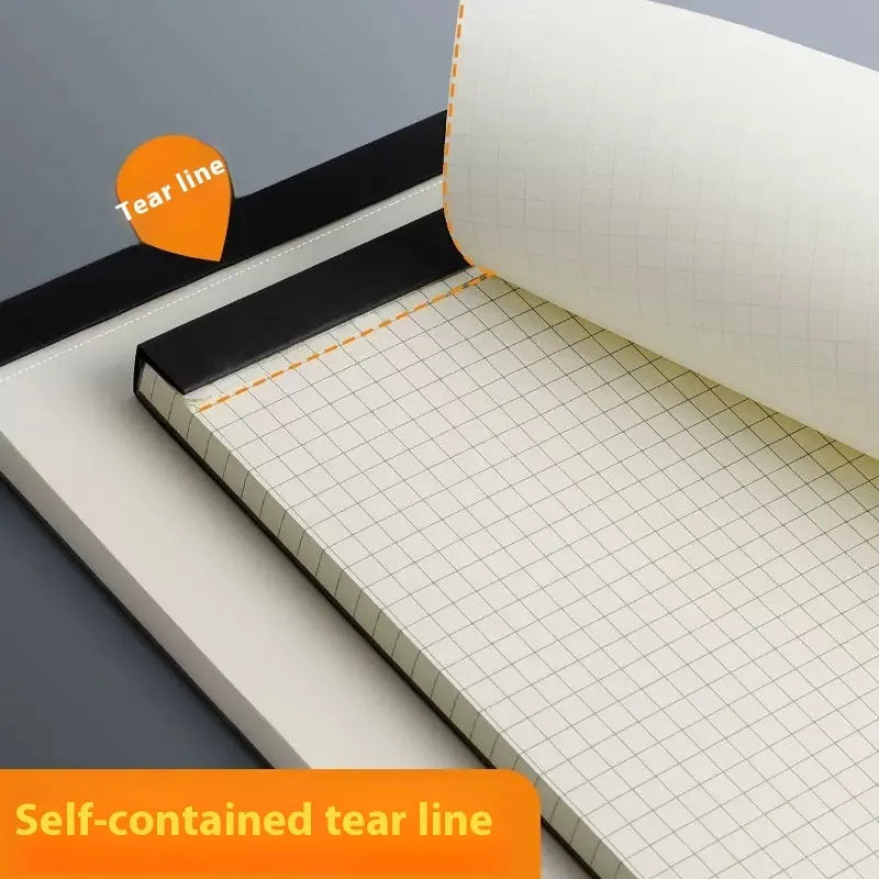 Thickening plus size notebook writing pads in A5, B5, and A4 formats with blank, grid, and horizontal line rulings