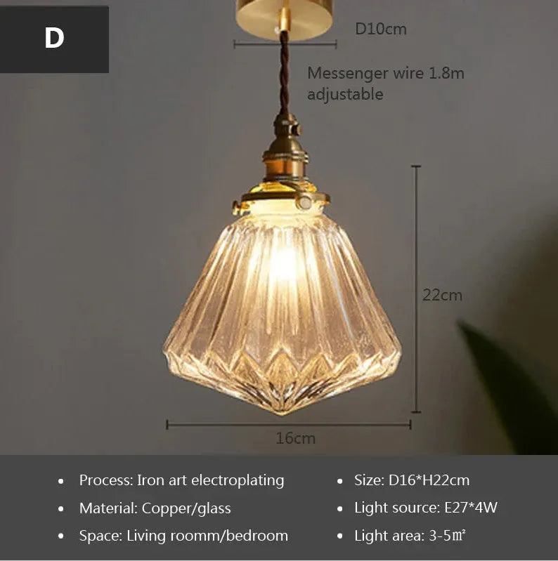 Brass and glass ball chandelier with spherical design measuring 17.5cm diameter
