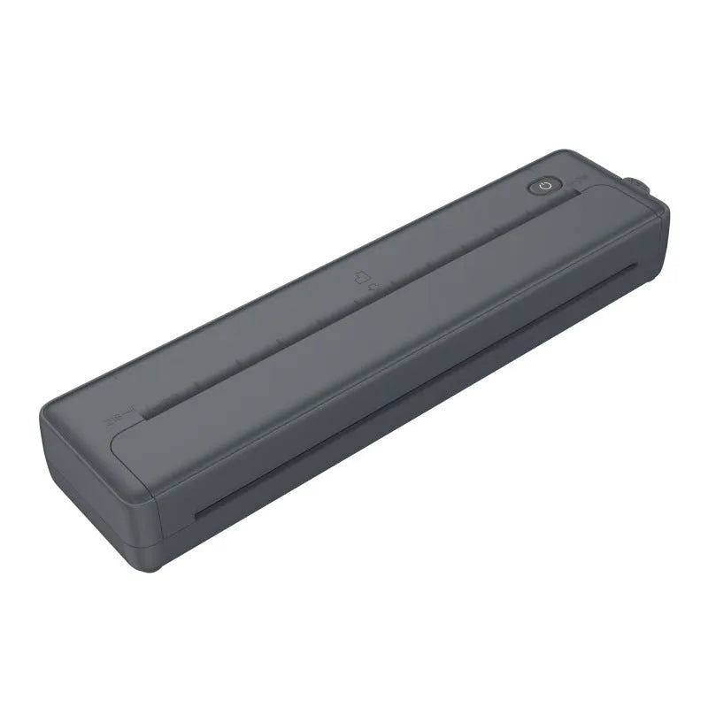 Black portable A4 printer with Bluetooth wireless connectivity for mobile phone printing