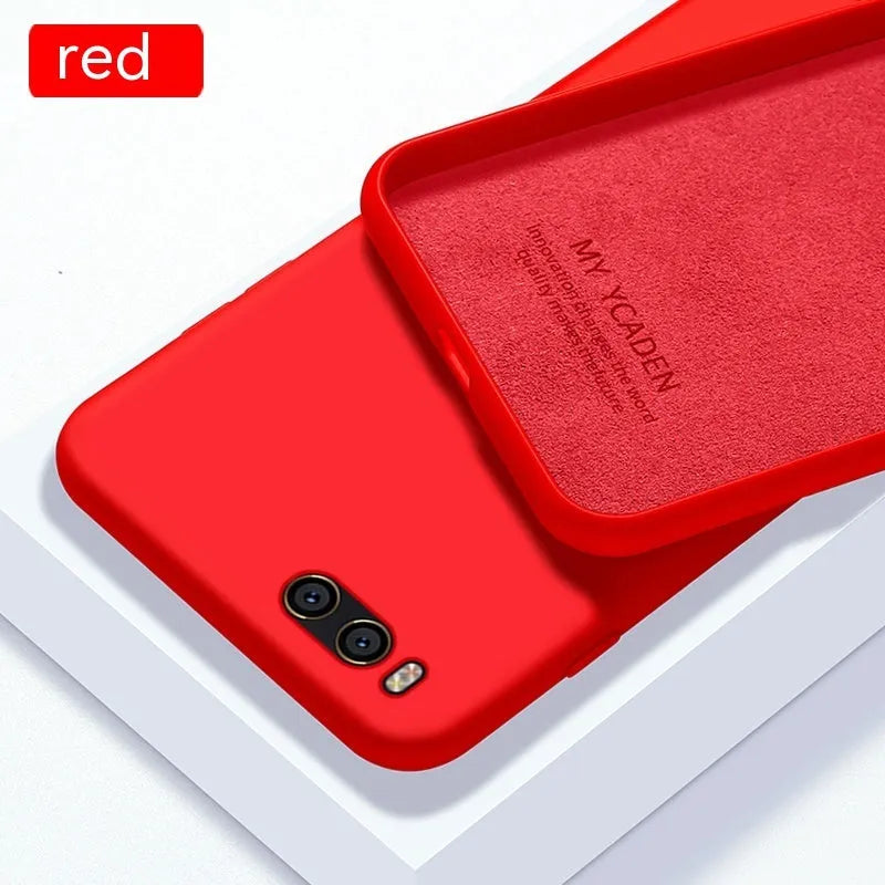 Liquid silicone phone case for Xiaomi 6 in black with anti-drop protection and flexible fit