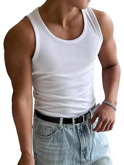 Men's tight round neck polyester workout t-shirt with wool lining in black colour