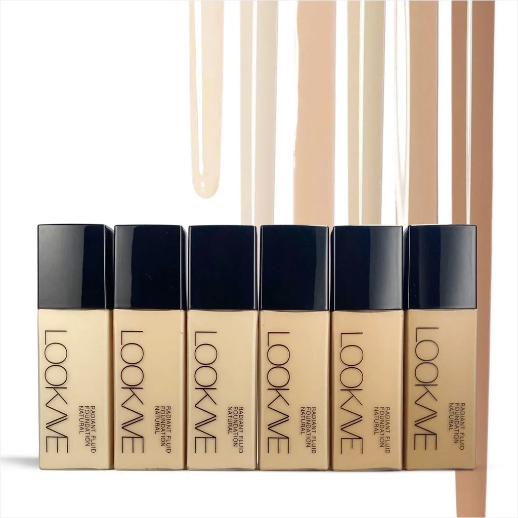 LOOKAVE Matte Liquid Foundation bottle in shade LK63C-01, Ivory White