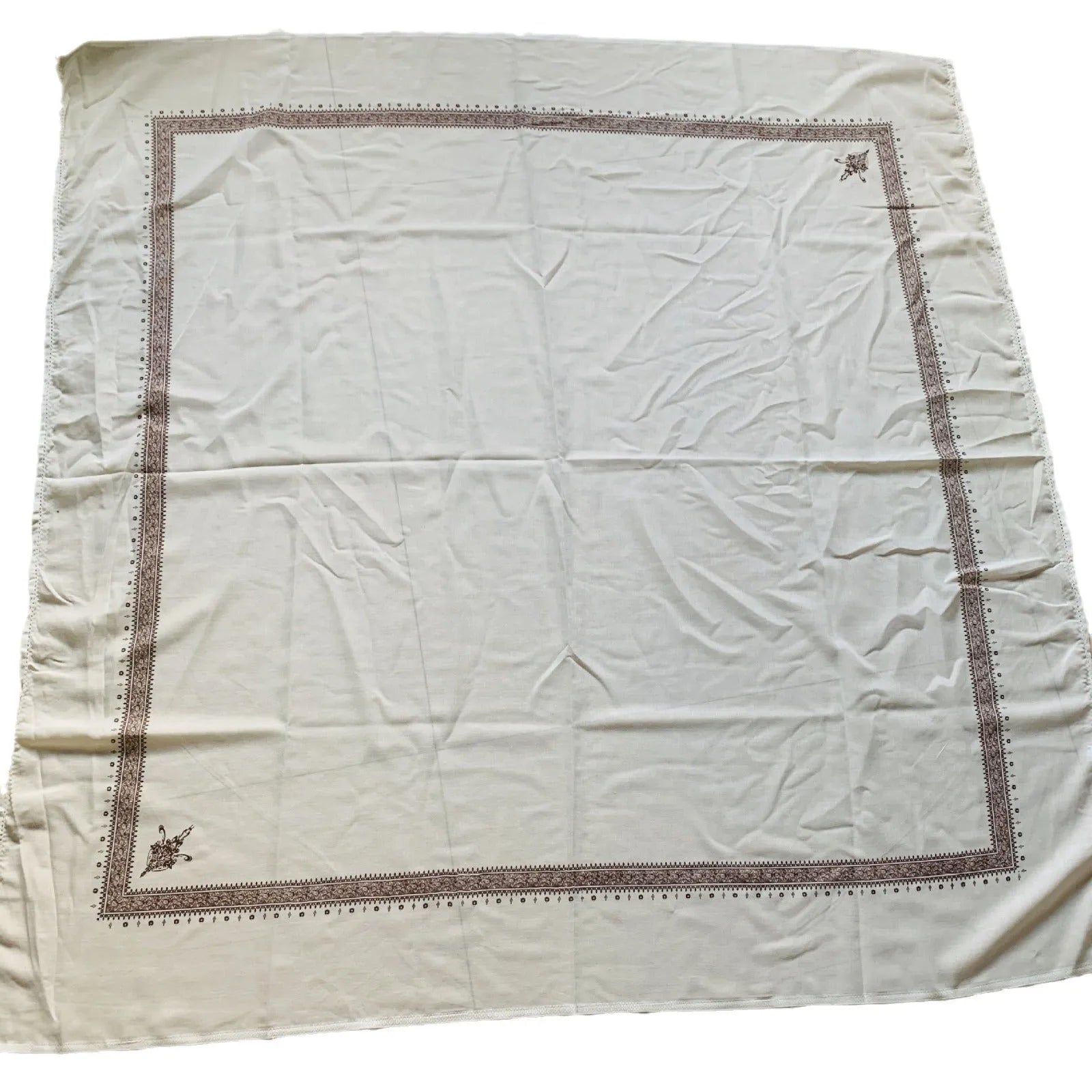 Printed square polyester scarf in six colour options measuring 138cm x 138cm