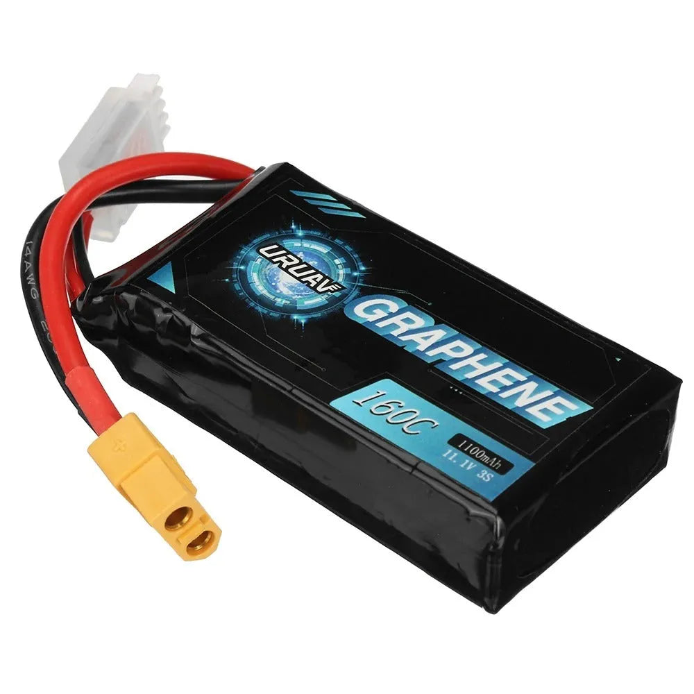 1200mAh 7.4V 2S lithium polymer RC battery pack for remote control cars and model ships.